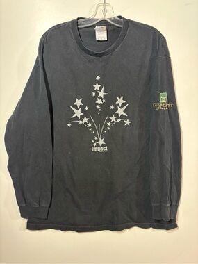 Vintage 90s Alstyle Apparel Impact The Show Must Go On Long Sleeve Faded